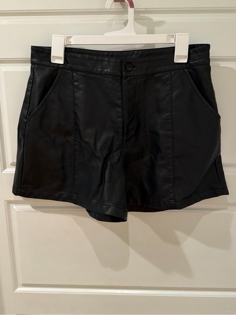 Black Faux Leather Women’s Shorts